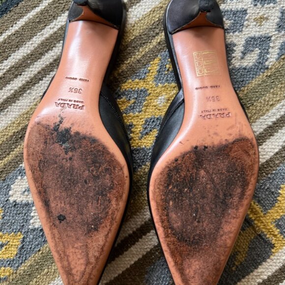 PRADA Black Leather Mules - Picture 4 of 5